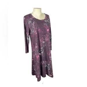 Sonoma Goods for Life The Supersoft Dress Floral Purple Women's Size L